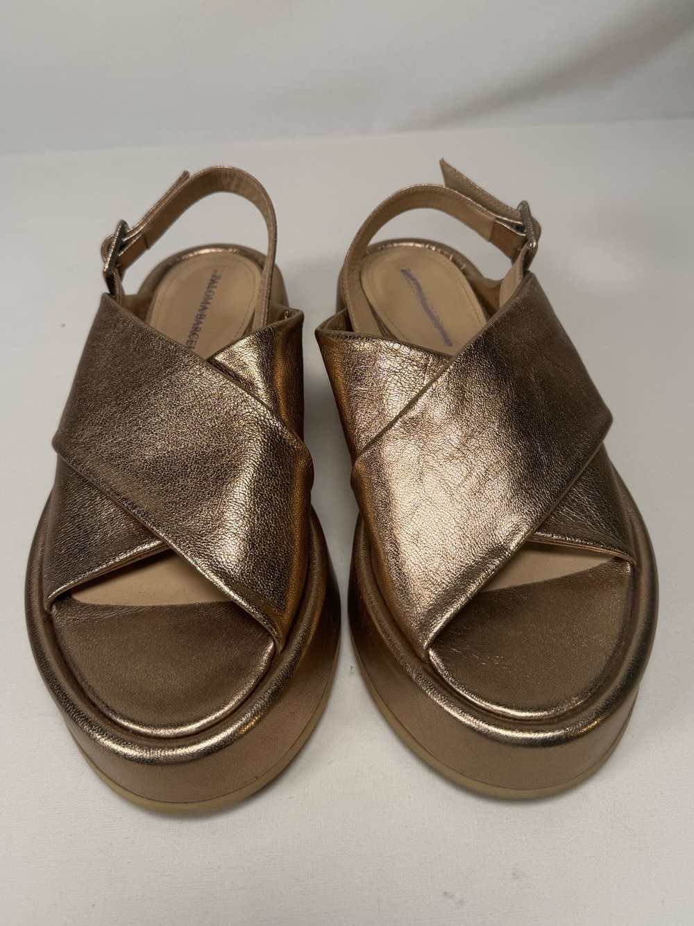 Paloma Barceló Basima Bronze Platform Sandals NWT - Picture 3 of 6